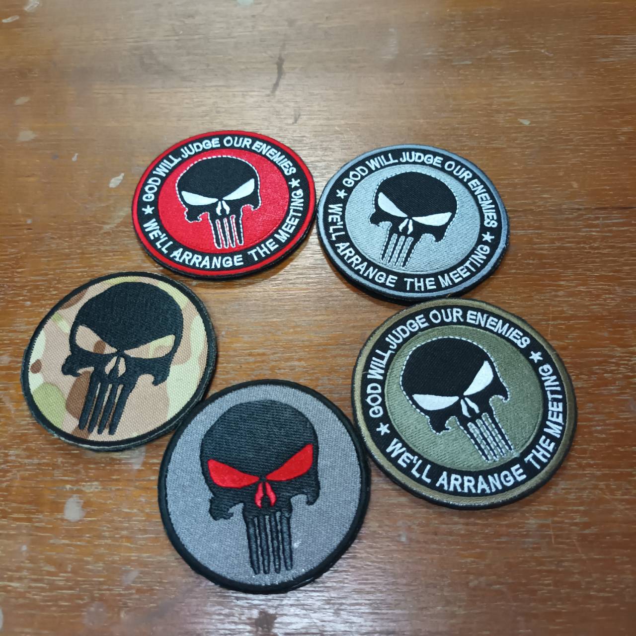 Tec40 CQI Products Skull Arm Patch Set 5 Pcs