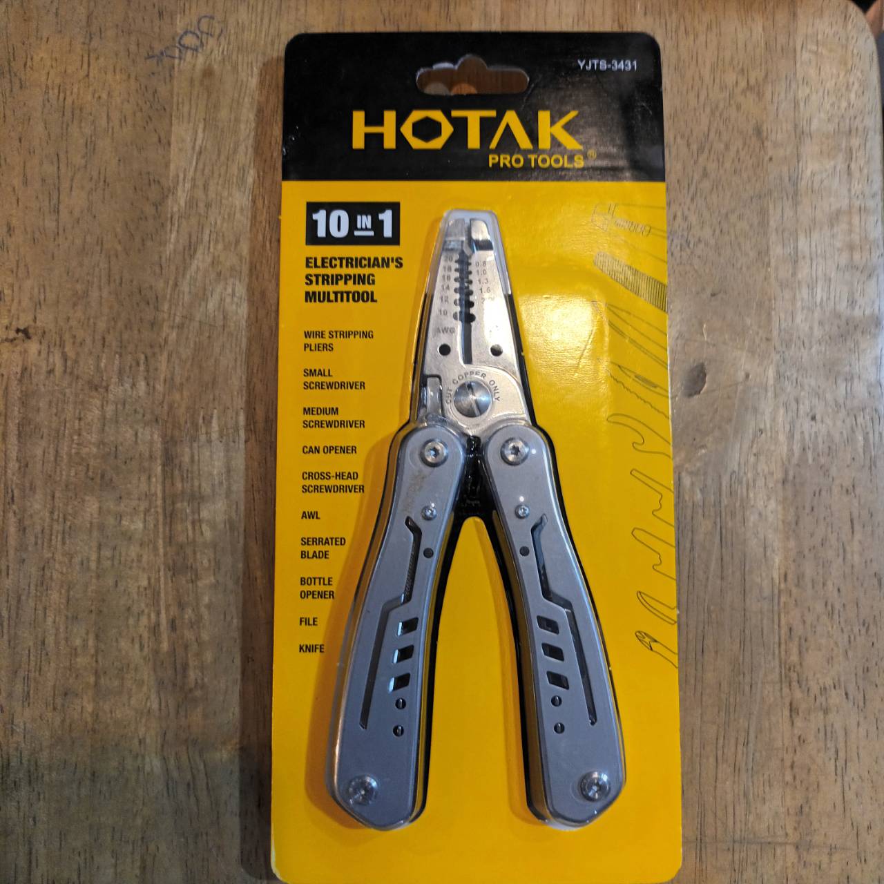 HOTAK PRO TOOLS ELECTRICIAN's STRIPPING MULTITOOL 10 IN 1 YJTS-3431