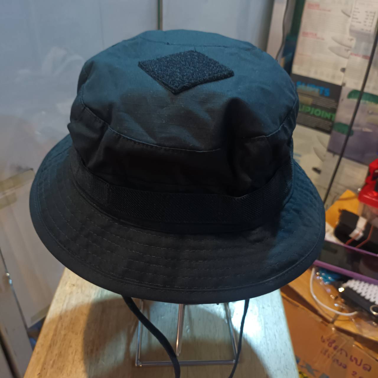 หมวกปีก  HELIKON TEX CPU® HAT - POLYCOTTON RIPSTOP สี Black XL - 7 3/4