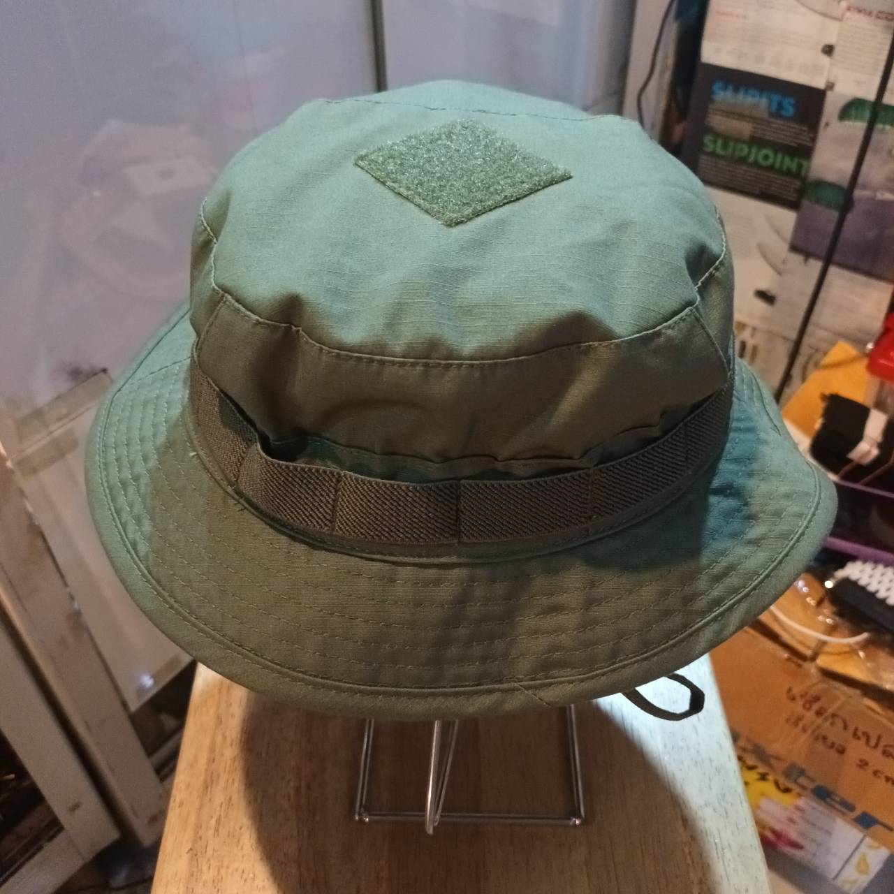 หมวกปีก HELIKON TEX CPU® HAT - POLYCOTTON RIPSTOP สี Olive Green XL - 7 3/4