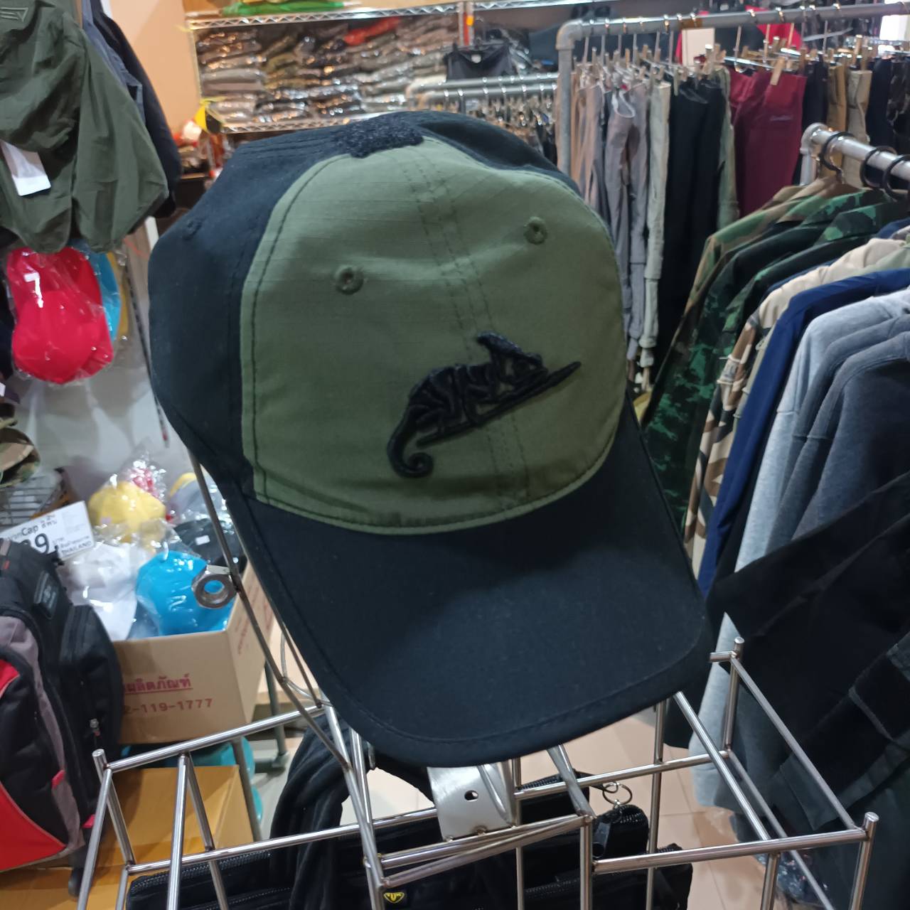 หมวกแก๊ปมีโลโก้ HELIKON TEX LOGO CAP - Black-Olive Green