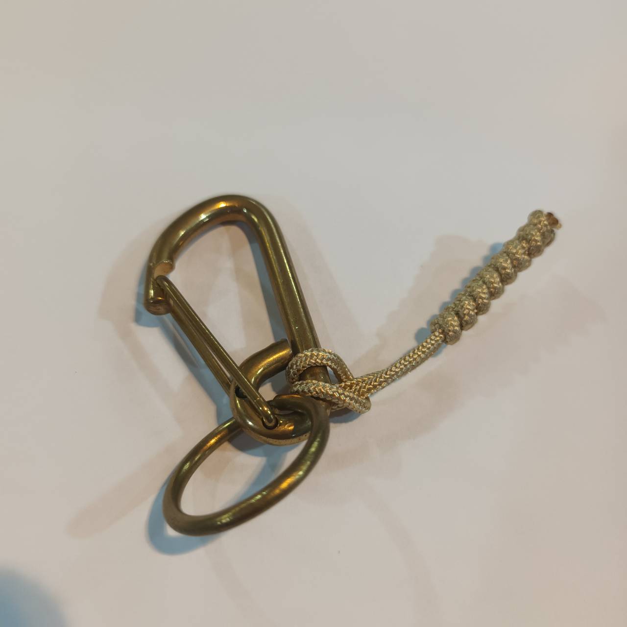 Tec40 Brass Keychain BS01-Color-Snake knot ฺTan Tail