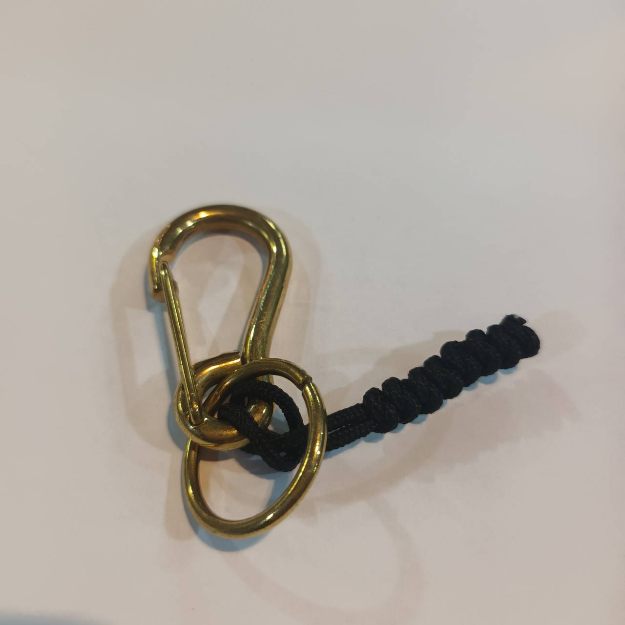 Tec40 Brass Keychain BS02-Color-Snake knot ฺBlack Tail