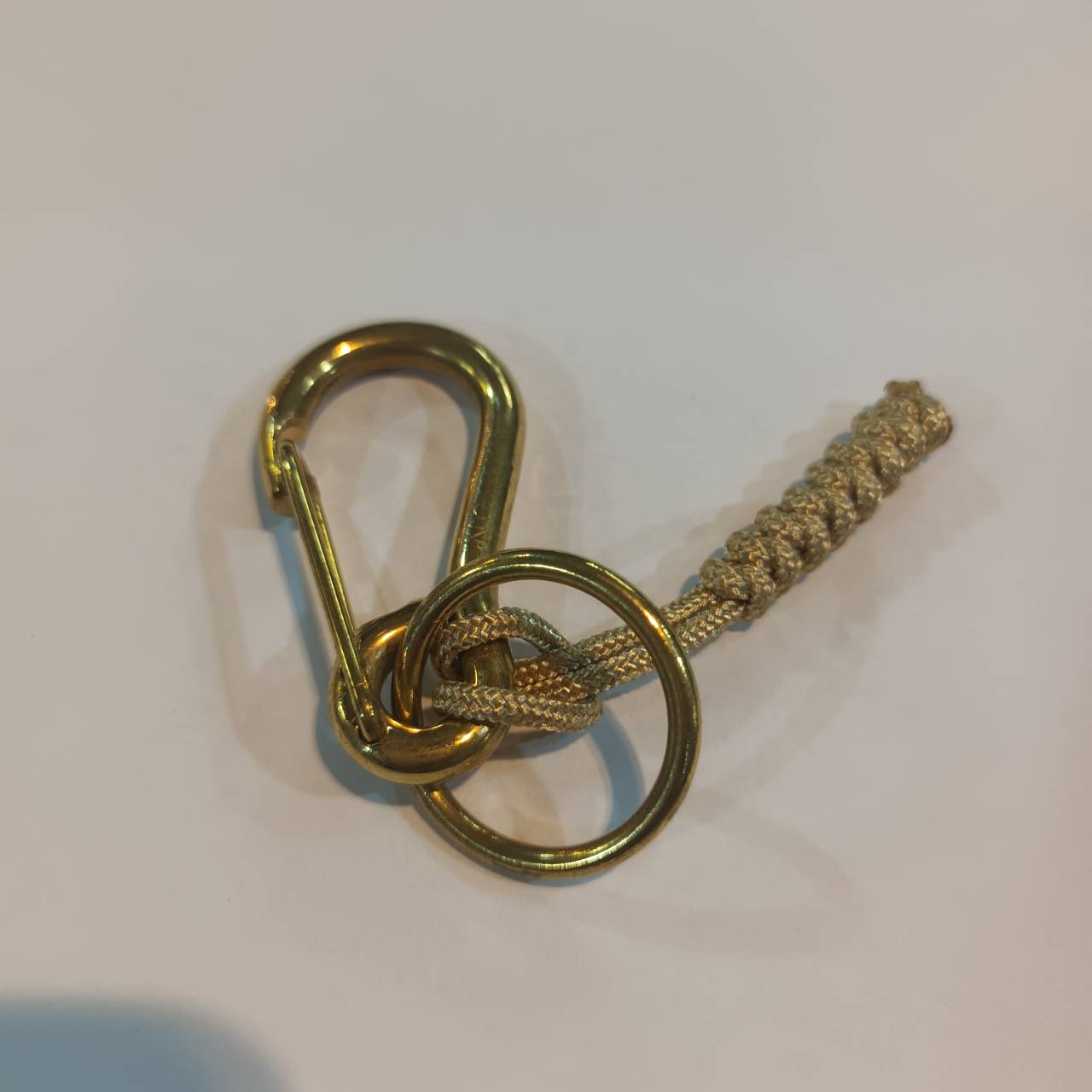 Tec40 Brass Keychain BS02-Color-Snake knot ฺTAN Tail