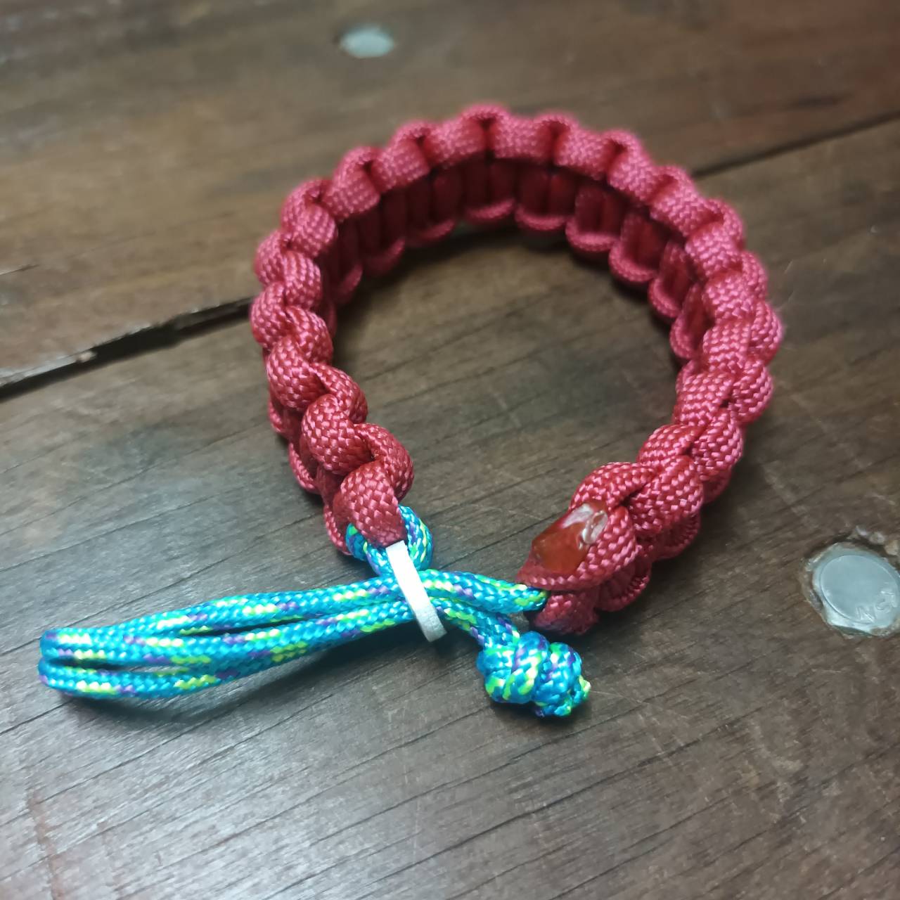 MC2THAILAND COBRA KNOT CORE BLUE CAMOU 2mm Paracord Bracelet Model 01 Red Brown4mm Color