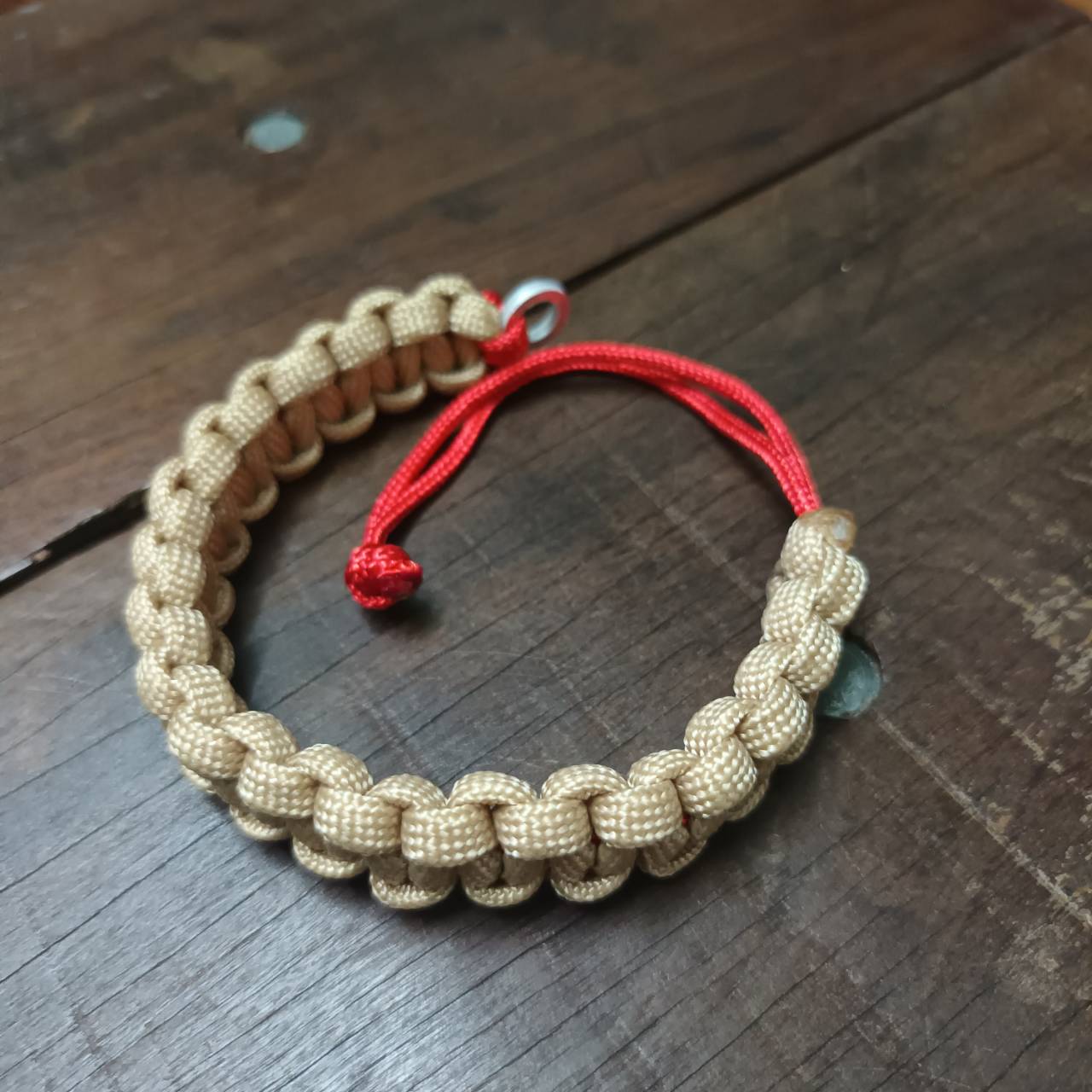 MC2THAILAND COBRA KNOT CORE RED 2mm Paracord Bracelet Model 01 CYT BROWN 4mm Color