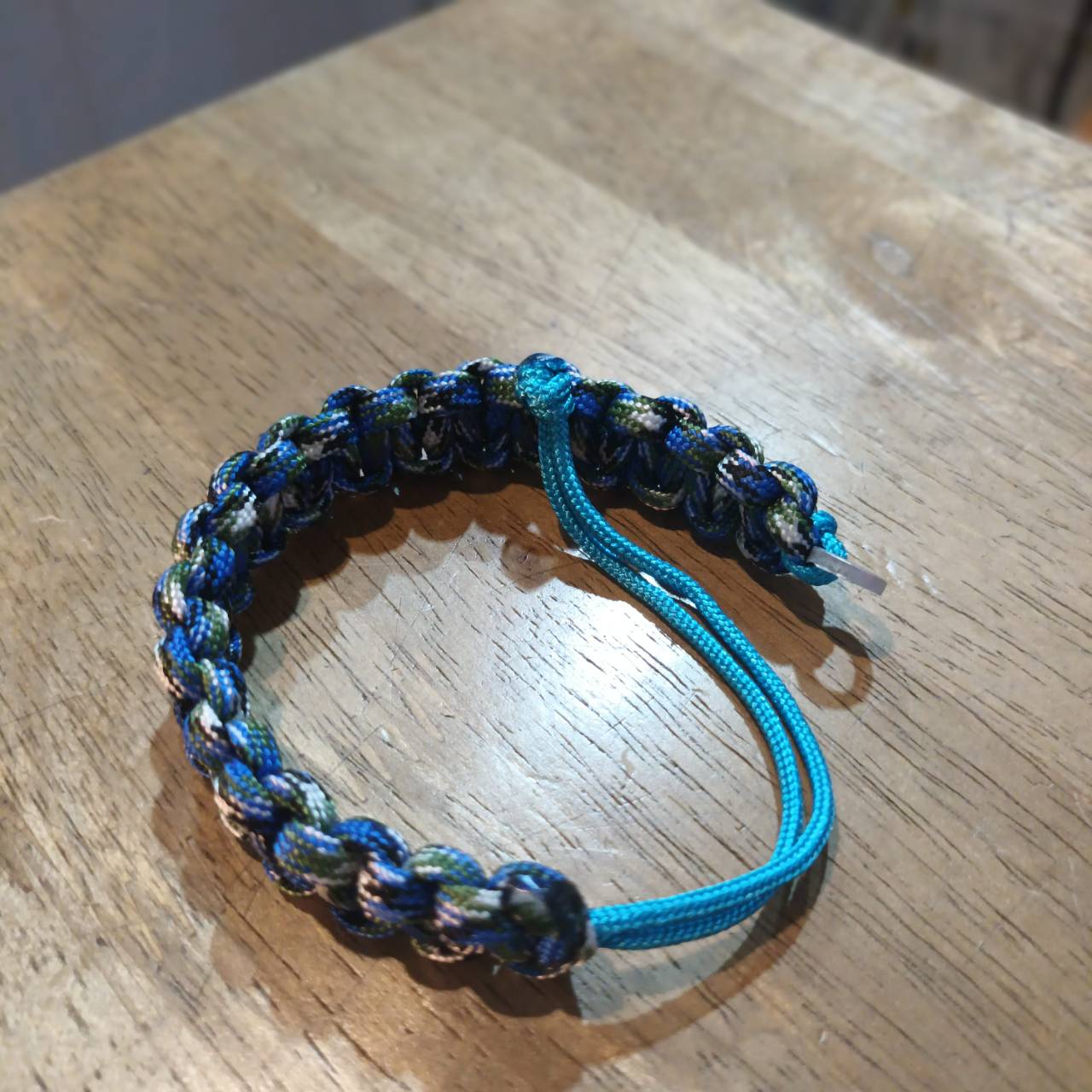 MC2THAILAND COBRA KNOT CORE BLUE 2mm Paracord Bracelet Model 01 BLUE CAMOU 4mm Color