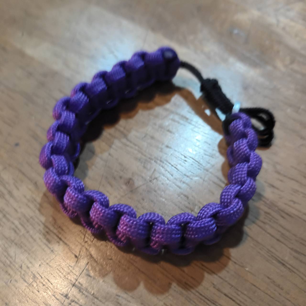 MC2THAILAND COBRA KNOT CORE BLACK 2mm Paracord Bracelet Model 01 VIOLET 4mm Color