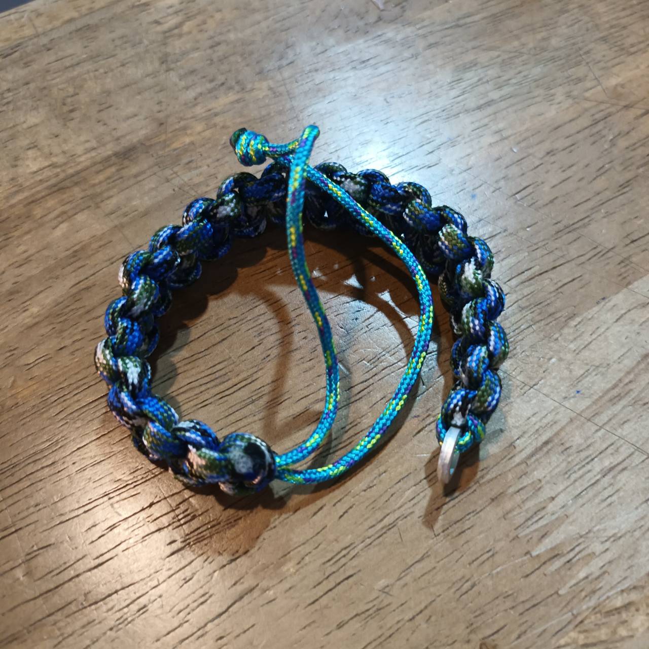 MC2THAILAND COBRA KNOT CORE-BLUE CAMOU 2mm Paracord 550 Bracelet Model 01 BLUE CAMOU 4mm Color