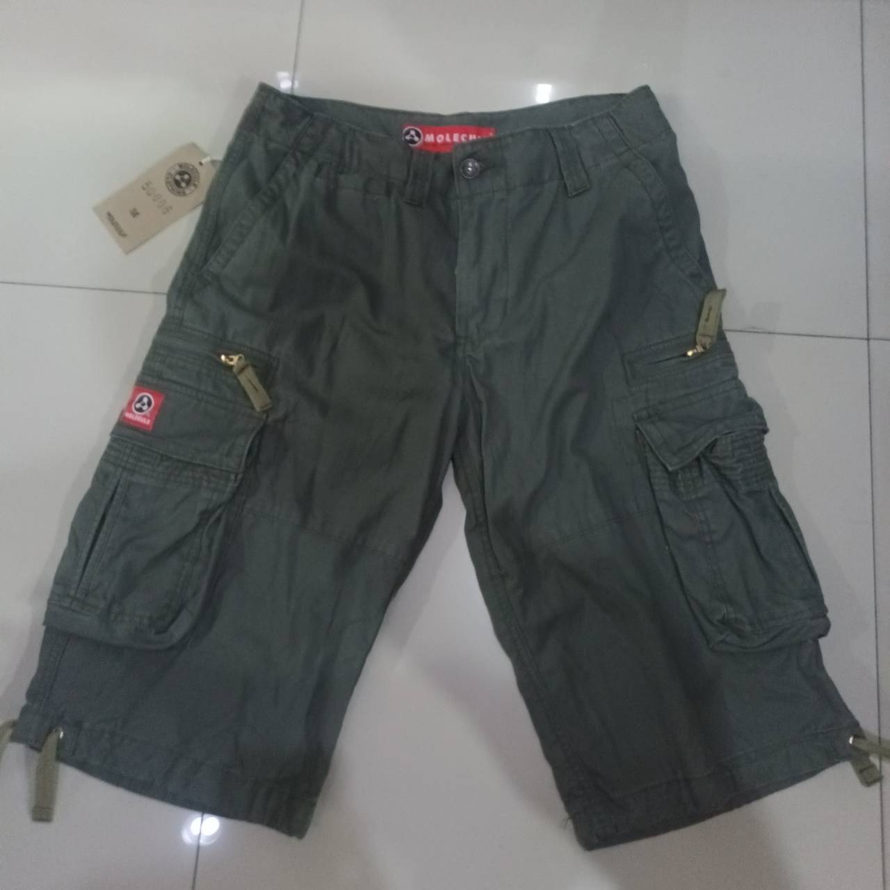 M0LECULE CARGO SHORTS Series 50006 กางเกงขาสั้น 5ส่วน COLOR GREEN