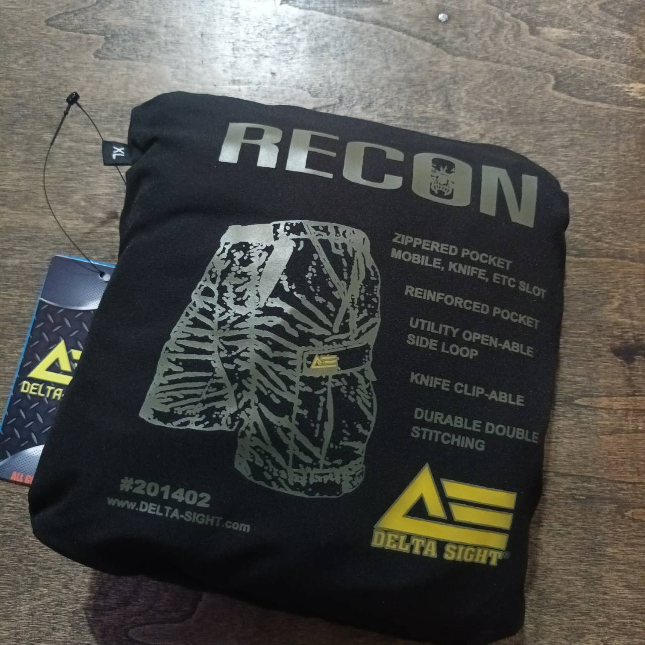 DELTA SIGHT RECON TACTICAL SHORTS กางเกงขาสั้น ยุทธวิธี COLOR BLACK