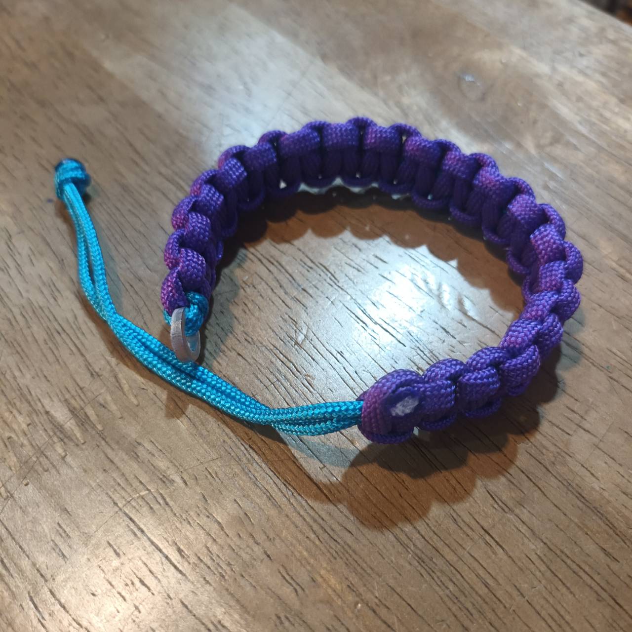 MC2THAILAND COBRA KNOT CORE BLUE 2mm Paracord Bracelet Model 01 VIOLET 4mm Color