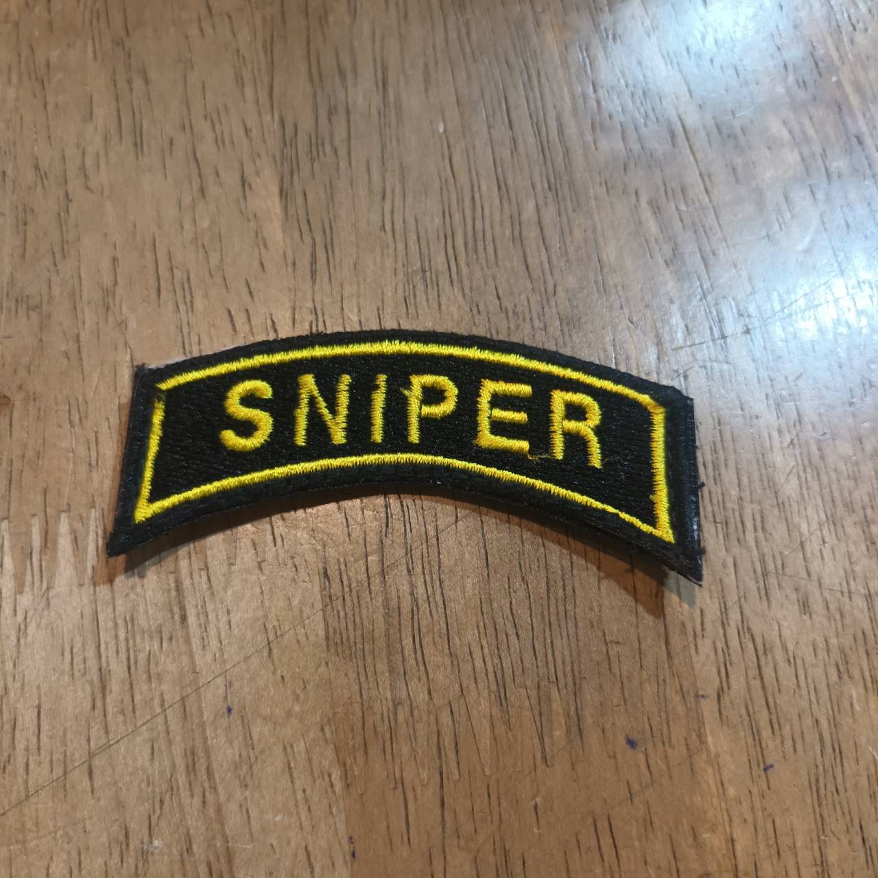 Tec40 CQI Products SNIPER VELCRO PATCH SIZE 75x30mm BLACK/YELLOW