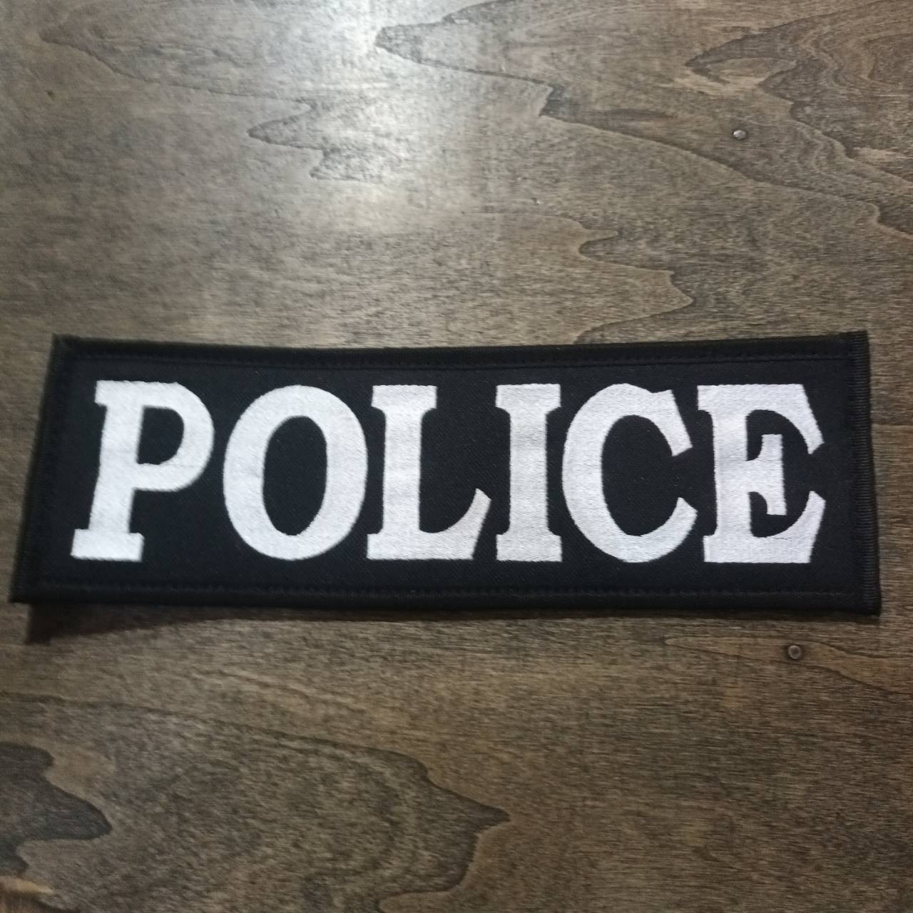 Tec40 VELCRO PATCH POLICE SIZE 290x90mm BLACK/WHITE