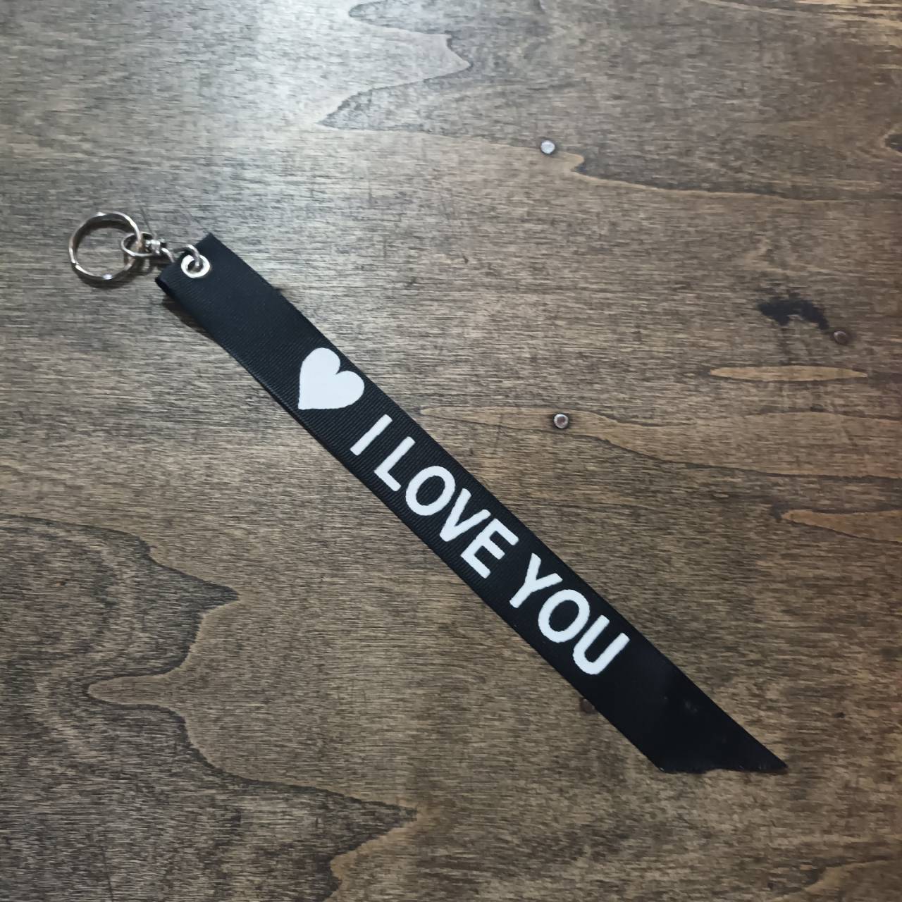 Tec40 I LOVE YOU TAG Keychain พวงกุญแจ BLACK