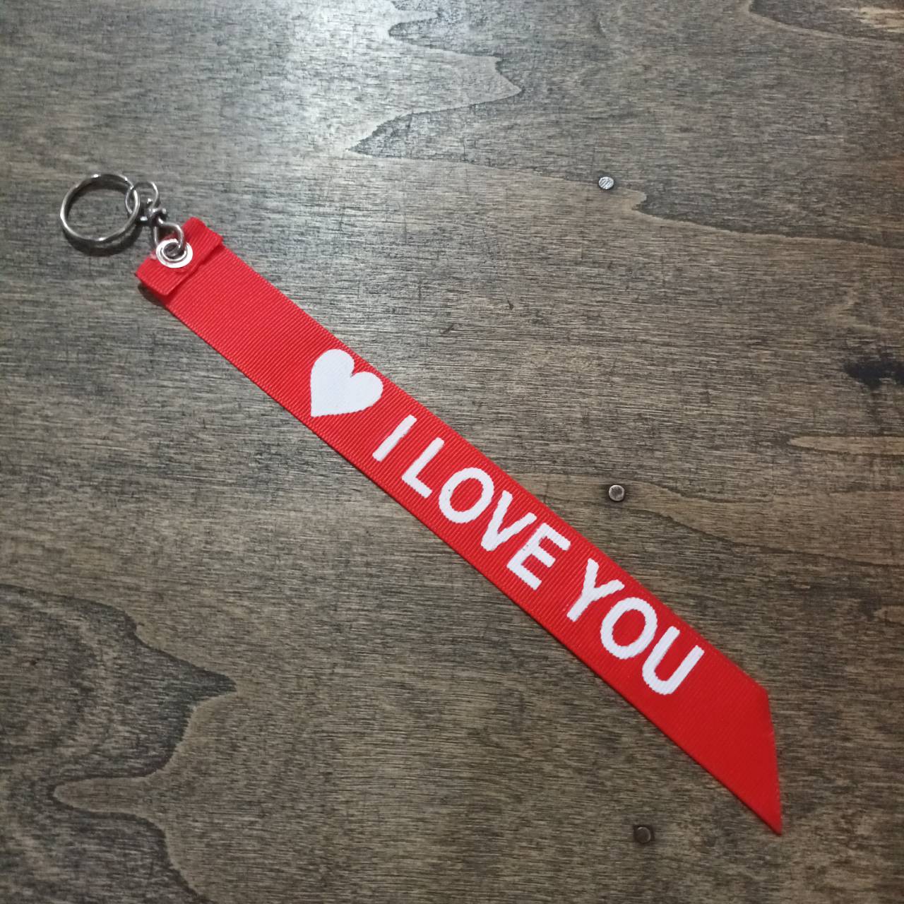 Tec40 I LOVE YOU TAG Keychain พวงกุญแจ RED