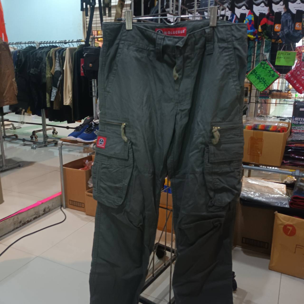 M0LECULE CARGO PANTS Series 50005 กางเกงขายาว COLOR GREEN