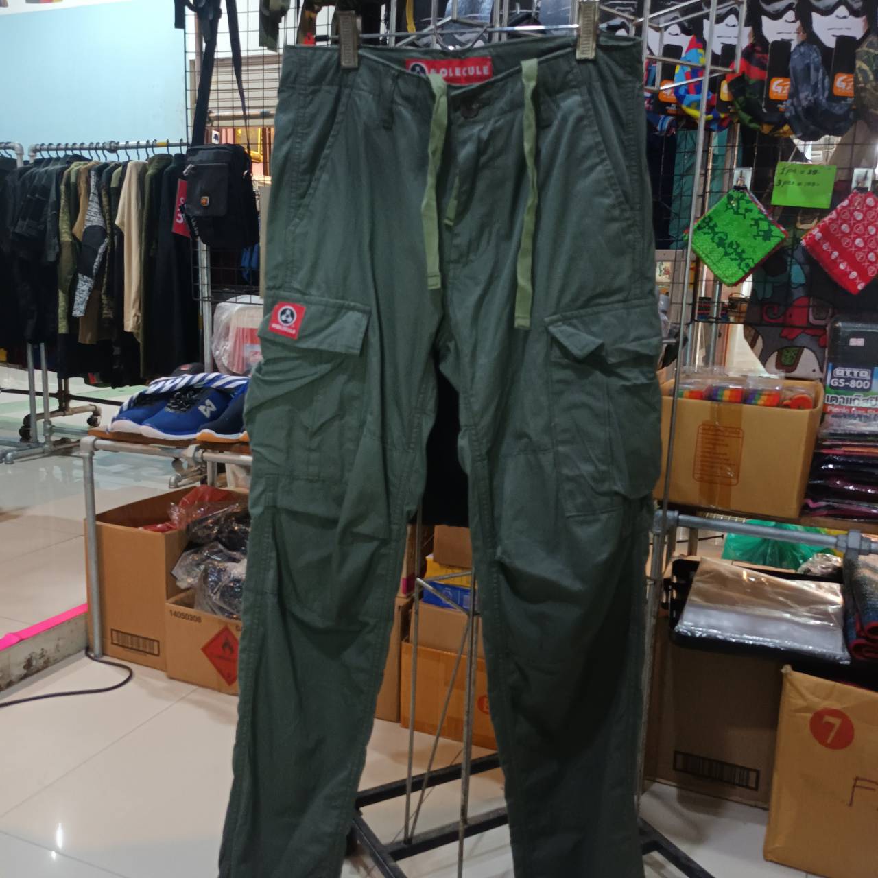 M0LECULE CARGO PANTS Series 55003 กางเกงขายาว RIPSTOP FABRIC GREEN