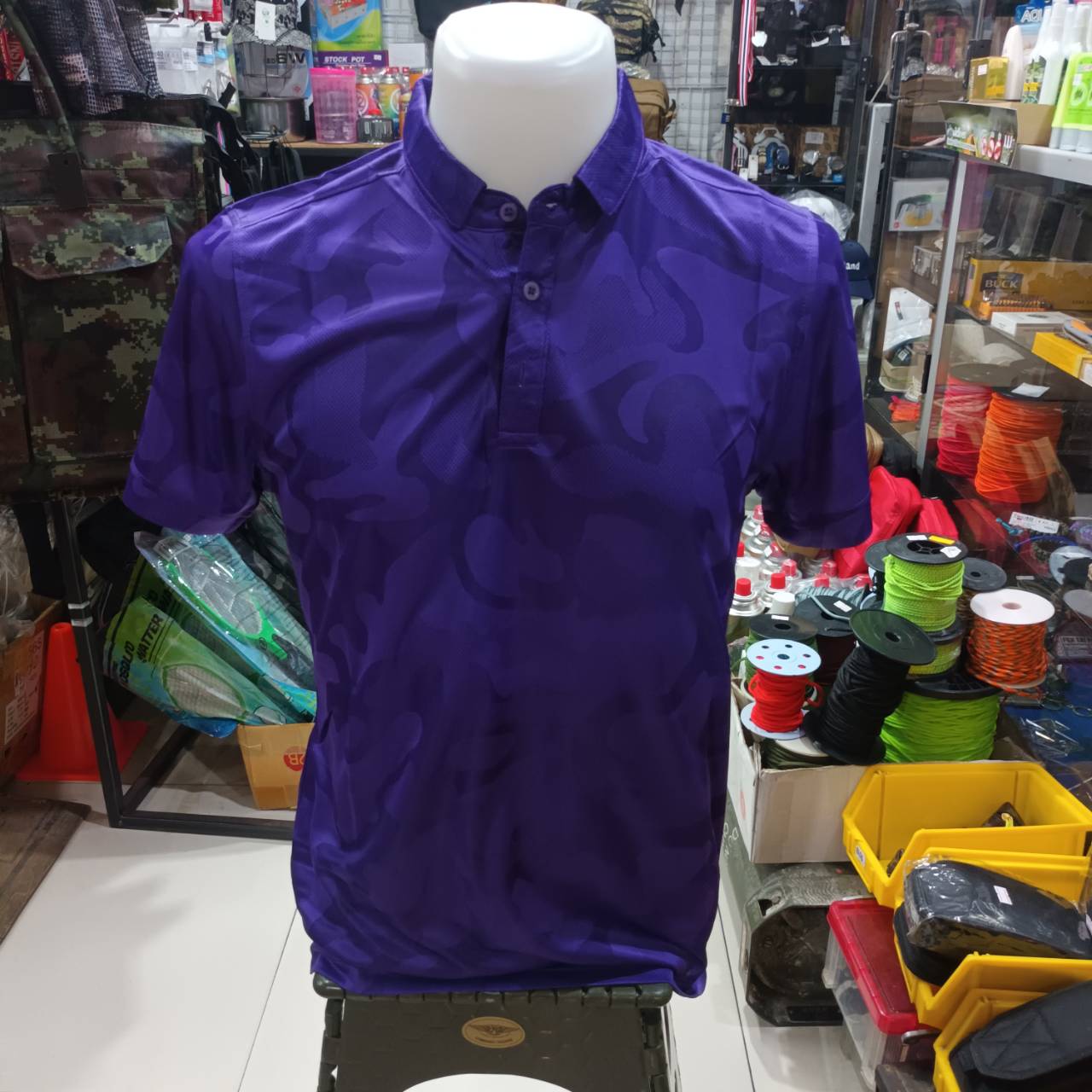 Tec40 Mag cool POLO SHIRT เสื้อคอโปโล สีม่วง