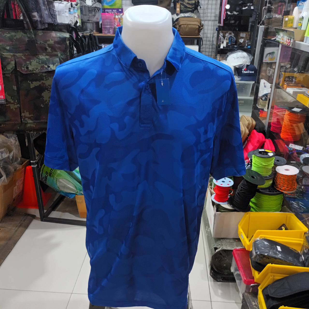 Tec40 Mag cool POLO SHIRT เสื้อคอโปโล สีน้ำเงิน