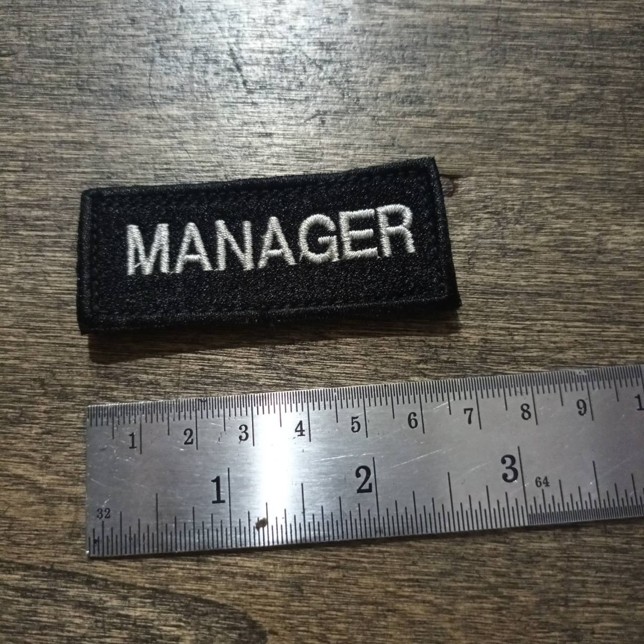 Tec40 MANAGER VELCRO PATCH อาร์มตีนตุ๊กแก ผู้จัดการ