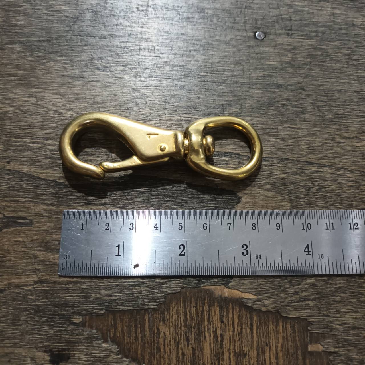 Tec40 Brass Snap Keychain Model BS01 Size 80x30 mm Brass