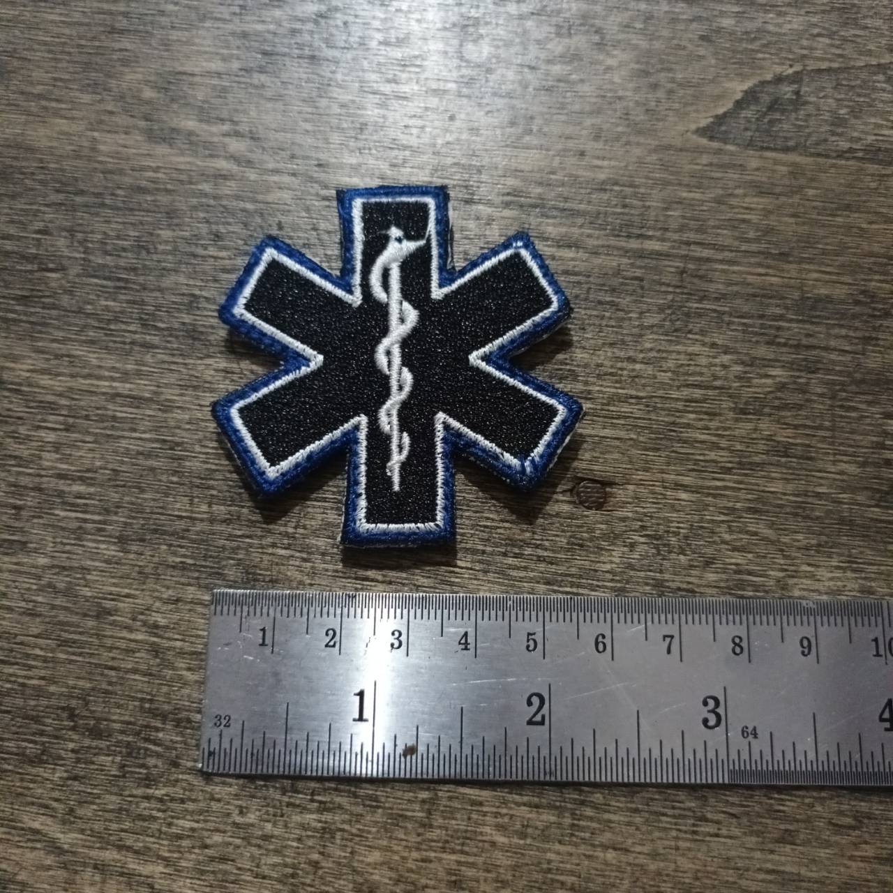 Tec40 CQI Products VELCRO PATCH EMT Logo DARK BLUE-WHITE