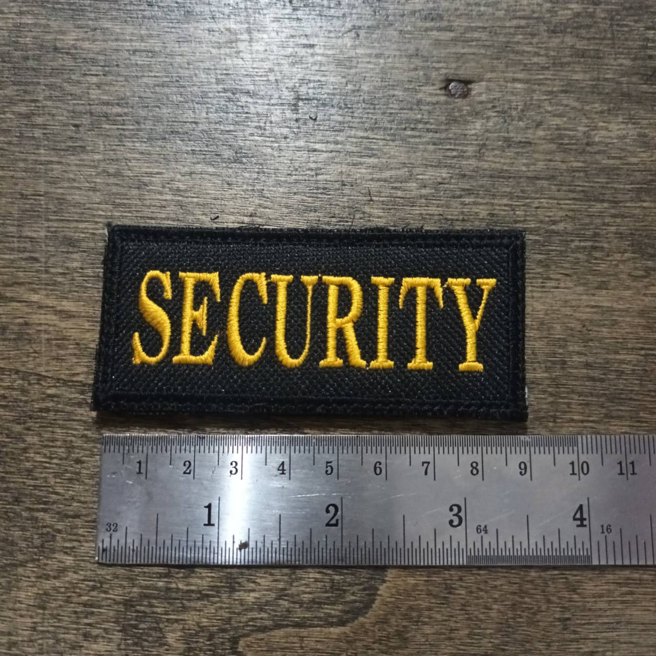 Tec40 SECURITY VELCRO PATCH SIZE 90x40mm BLACK/YELLOW