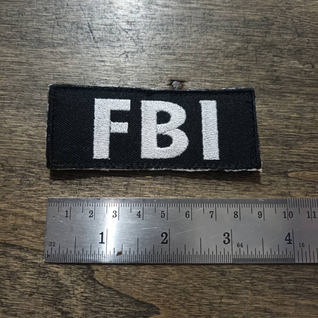 Tec40 CQI Products FBI VELCRO PATCH SIZE 90x35mm BLACK/WHITE