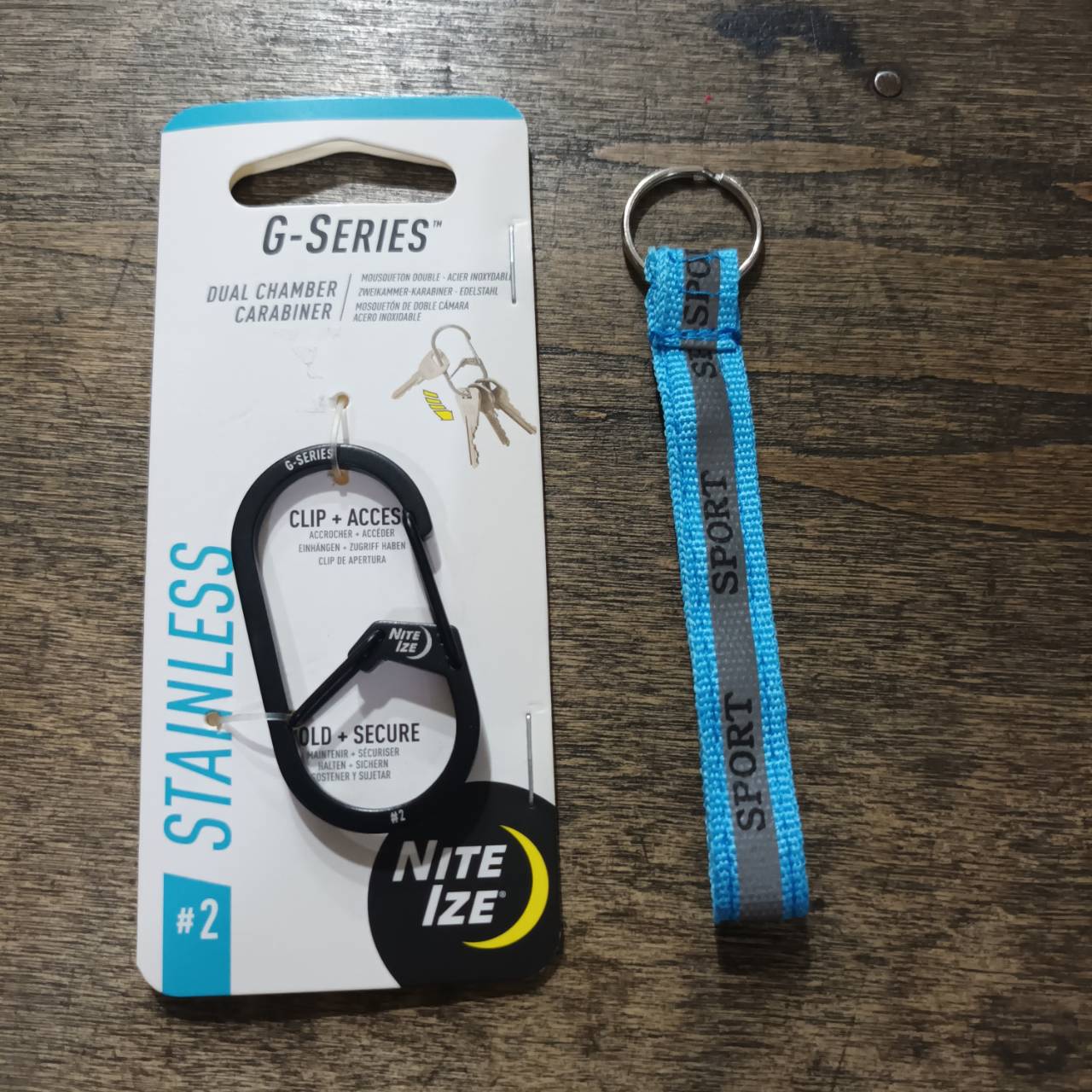 Tec40 NITEIZE G-series DUAL CHAMBER CARABINER STAINLESS STEEL #2 GS2-01-R6 พวงกุญแจ อเนกประสงค์