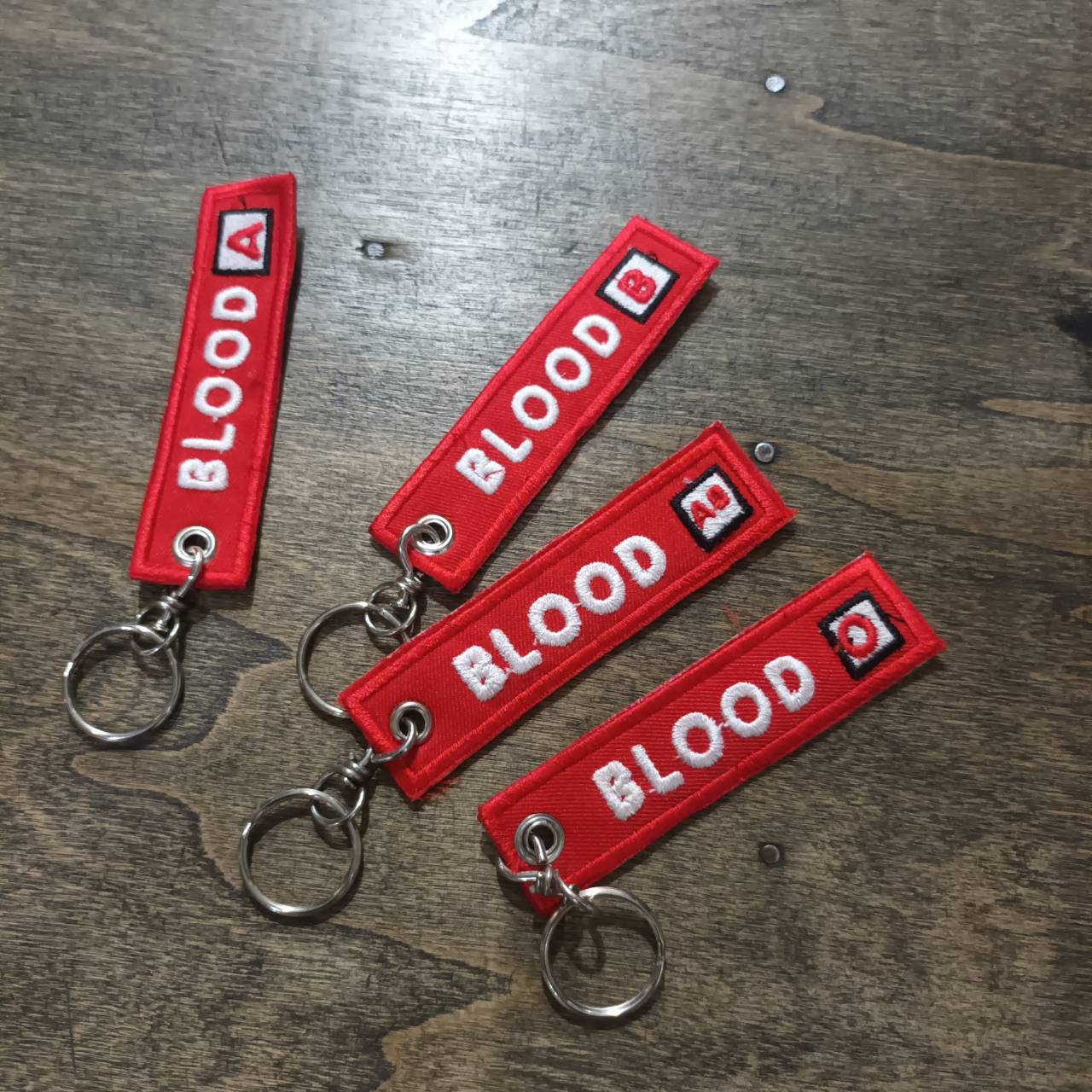 Tec40 TAG Keychain BLOOD GROUP A B AB O กรุ๊ปเลือด MODEL1