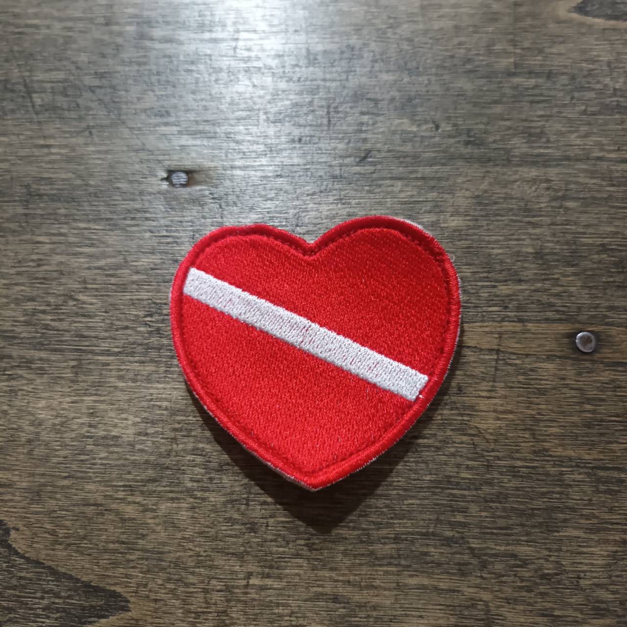 Tec40 CQI Products VELCRO PATCH HEART SCUBA DIVING FLAG ธงดำน้ำ