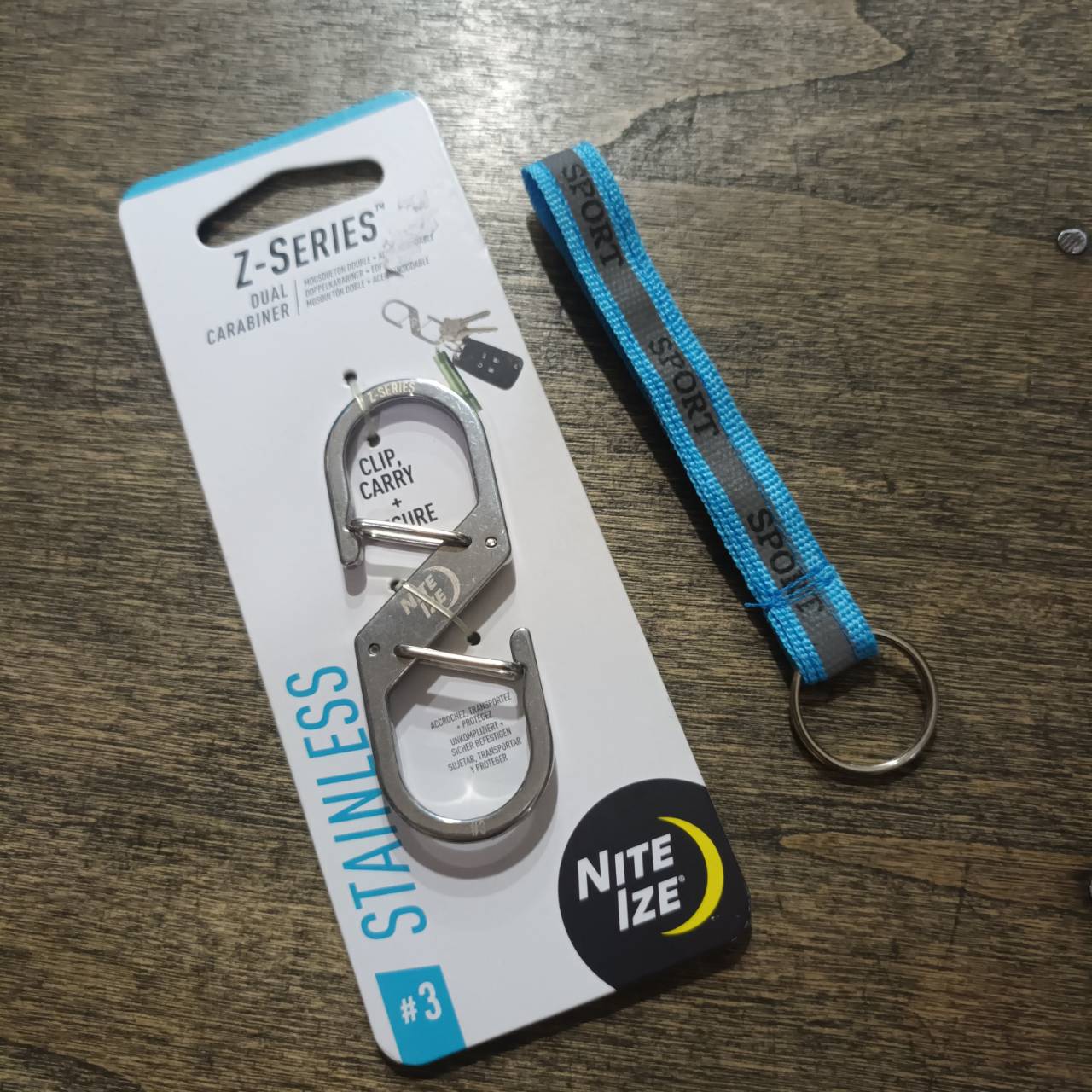 Tec40 NITEIZE Z series DUAL CARABINER STAINLESS STEEL #3 ZS3-11-R6 พวงกุญแจ อเนกประสงค์