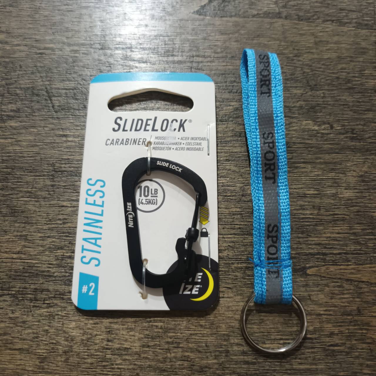 Tec40 NITEIZE SLIDE LOCK CARABINER STAINLESS STEEL #2 CSL2-01-R6 พวงกุญแจ อเนกประสงค์