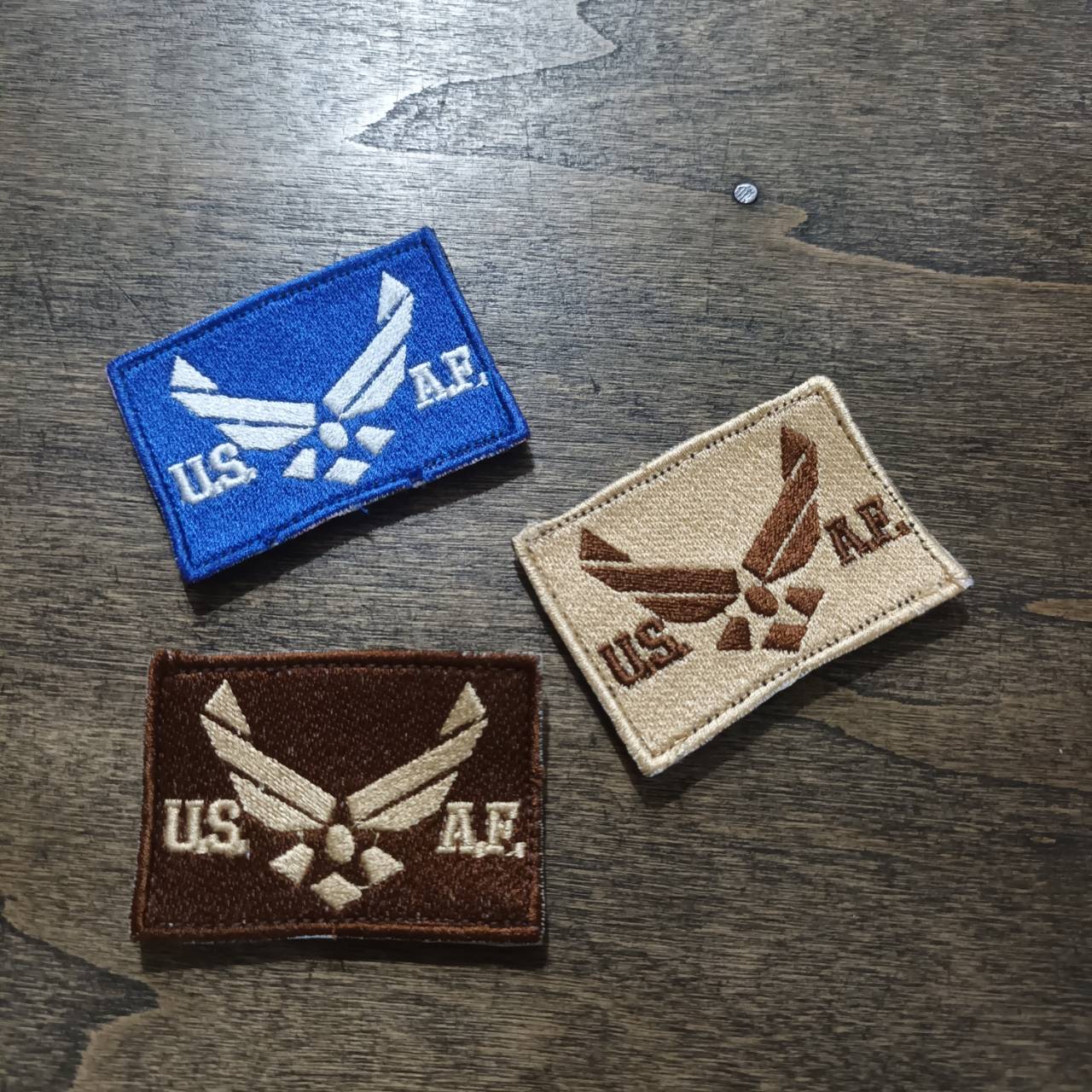 Tec40 VELCRO PATCH AIR FORCE USAF สีฟ้า สีน้ำตาล สีกากี