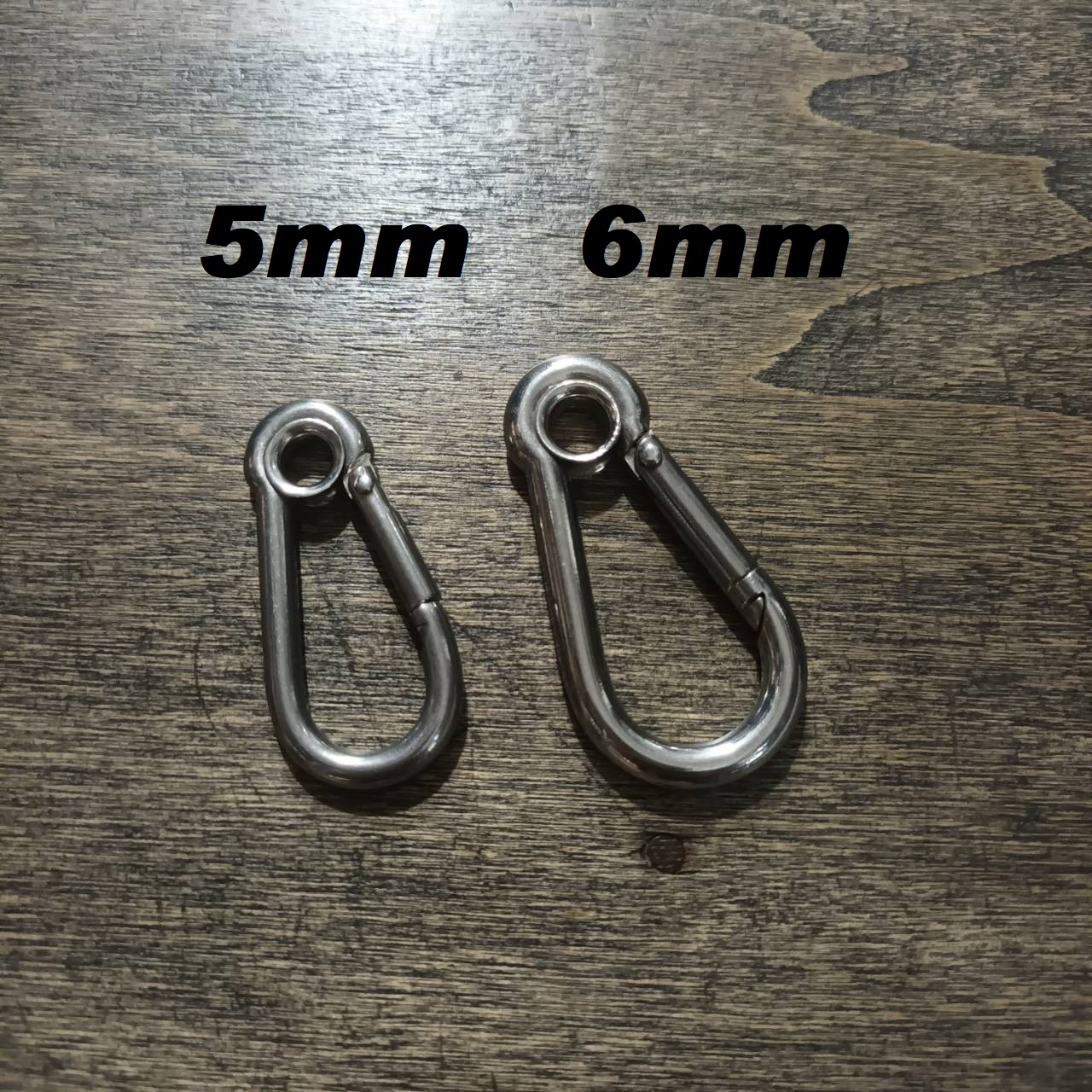 Tec40 Stainless Steel Carabiner Snap Link with Eye SUS304 5mm 6mm