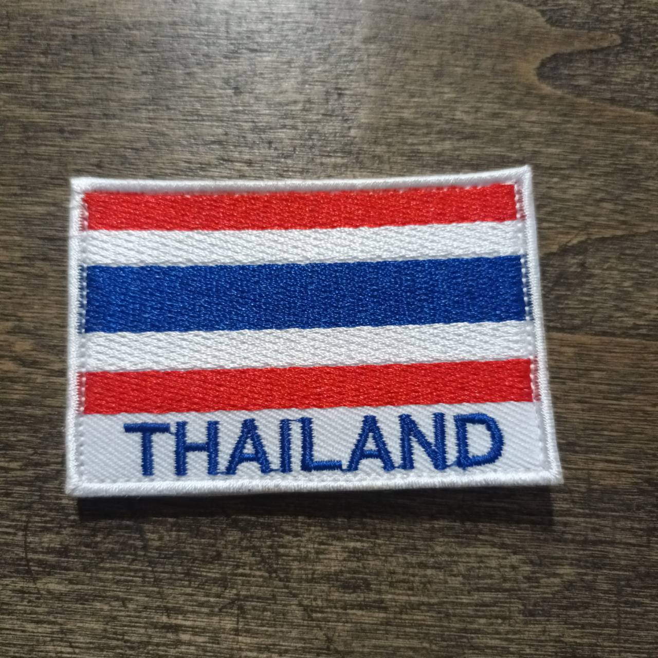 Tec40 VELCRO PATCH THAILAND ไทย อาร์มตีนตุ๊กแก ธงชาติ ขนาด 80mm × 50mm